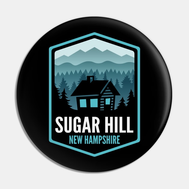 Sugar Hill states Mountain Town Cabin Pin by HalpinDesign