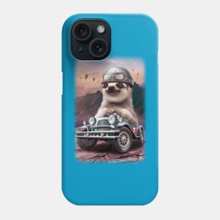 SLOTH ON RACING CAR Phone Case