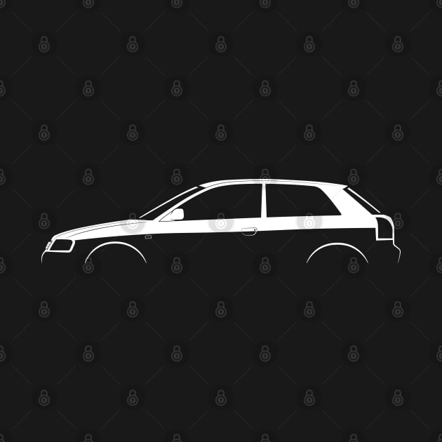 Audi A3 (8L) Silhouette by Car-Silhouettes