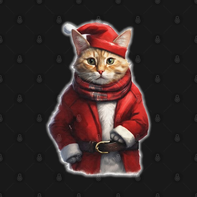 Santa claws cat by JnS Merch Store