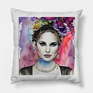 Natalie and flowers Pillow