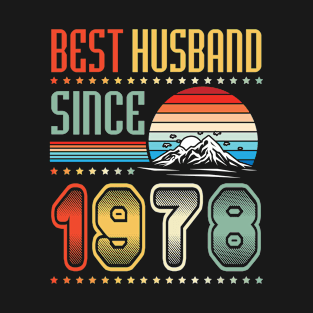 Best Husband Since 1978 Happy Wedding Married Anniversary 42 Years T-Shirt