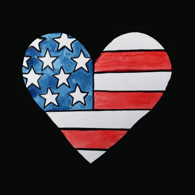 American Flag Heart by bubbsnugg