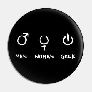 Man Women Geek Funny Geek Gift Pin