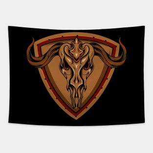 Goat skull illustration Tapestry