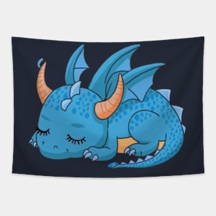 Cute Baby Sleeping Dragon Tapestry
