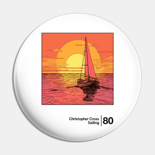 Christopher Cross / Minimalist Graphic Design Artwork Pin