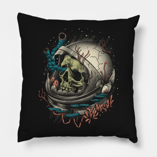 Space Decay Pillow by Vincent Trinidad Art