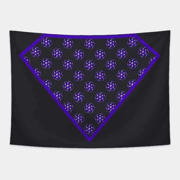 Yin Yang Diamond Design - Purple Color with a Ball Effect Pattern Tapestry by The Black Panther