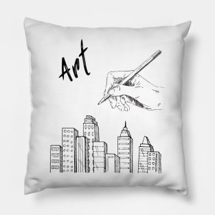 Free your mind with art Pillow