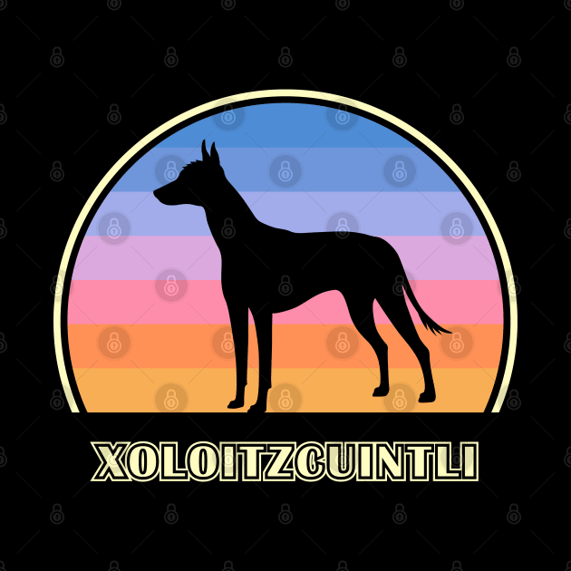 Xoloitzcuintli Vintage Sunset Dog by millersye