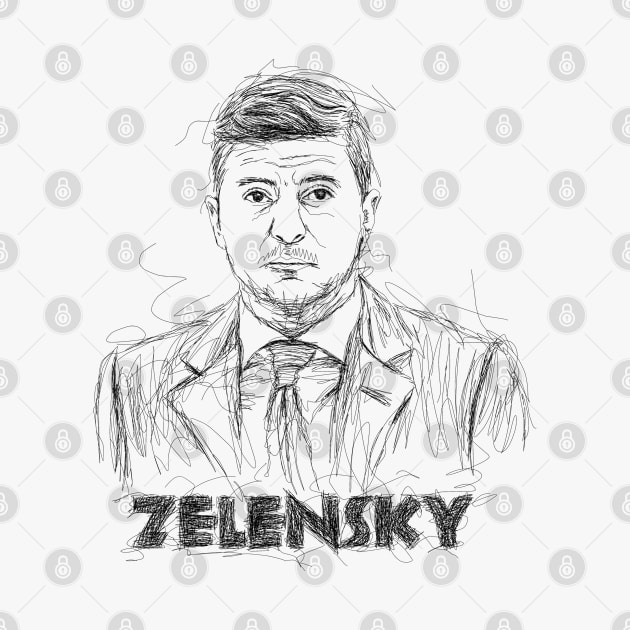 Zelenskyy scribble art. by Rezall Revolution