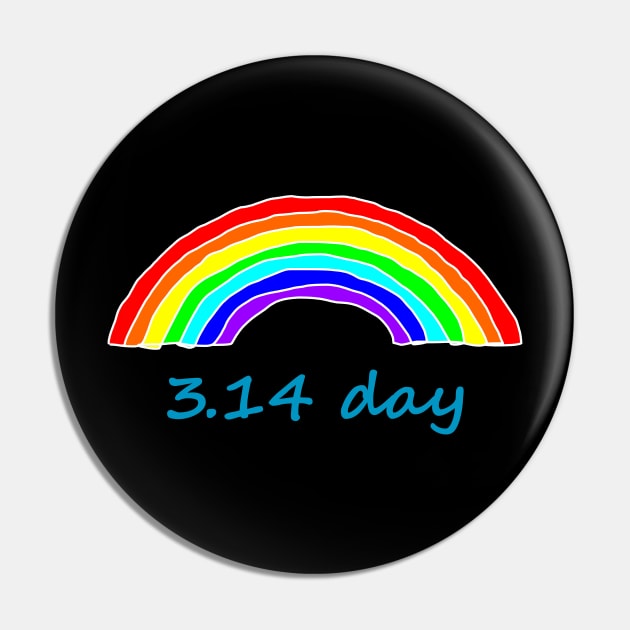 Pi Day Rainbow Pin by ellenhenryart