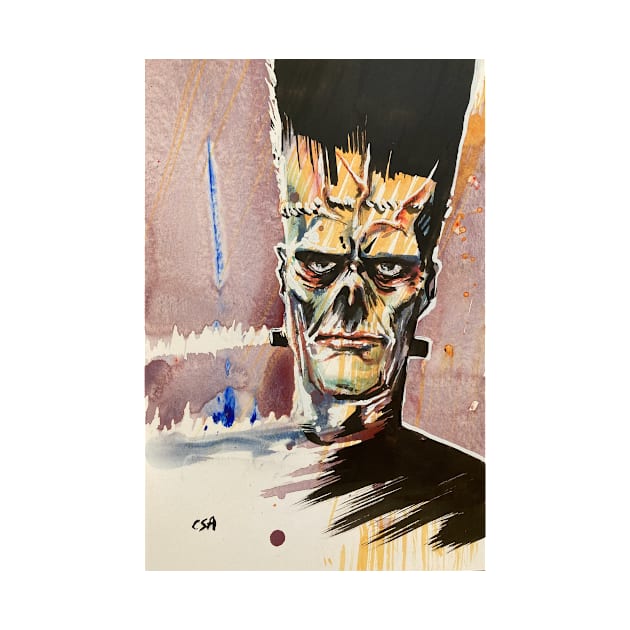 Frankenstein Zombie Illustration by MasterpieceArt