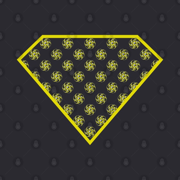 Yin Yang Diamond Design - Yellow Color with a Ball Effect Pattern by The Black Panther