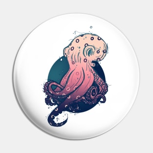 Pink octopus Pin