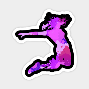 Dance Off Jumping Girl Cool Magical Vivid Design Magnet