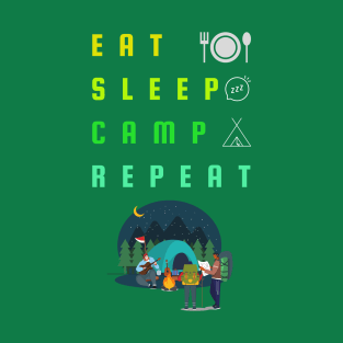 Eat Sleep Camp Repeat T-Shirt