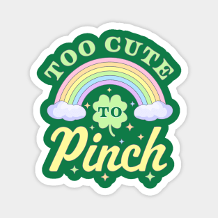 Saint Patricks Day Rainbow Lucky Clover Magnet