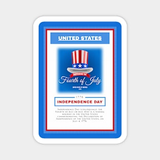 Independence Day - United States - For 4th of july - Print Design Poster - 1706206 Magnet