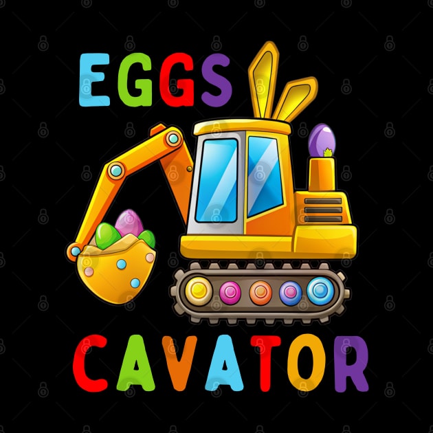 Eggscavator Egg Hunting Kids Toddler Boys Excavator Easter by starryskin