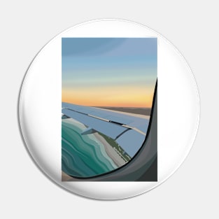 Sunset plane window view Pin