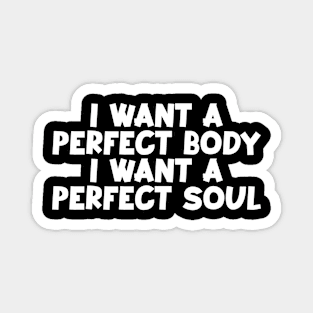 Capybara i want a perfect body i want a perfect soul shirt,funny capybara meme Magnet