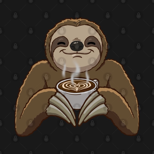 Funny Sloth Coffee foam by jonmlam