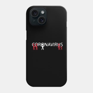 Coronavirus vs human Phone Case