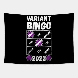 Variant Bingo 2022, a Covid-19 variant bingo card with two variants already marked off Tapestry