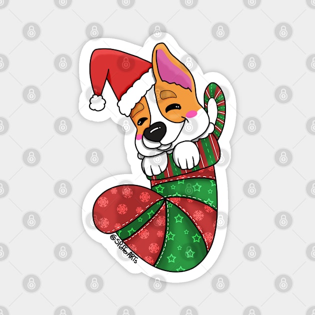 Stocking Stuffer Corgi Puppy Magnet by SPufferARTs