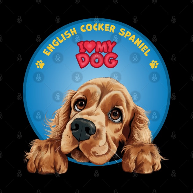 I Love my dog English Cocker Spaniel by SergioArt