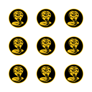 Cobra Kai Logo Sticker Pack Gold T-Shirt