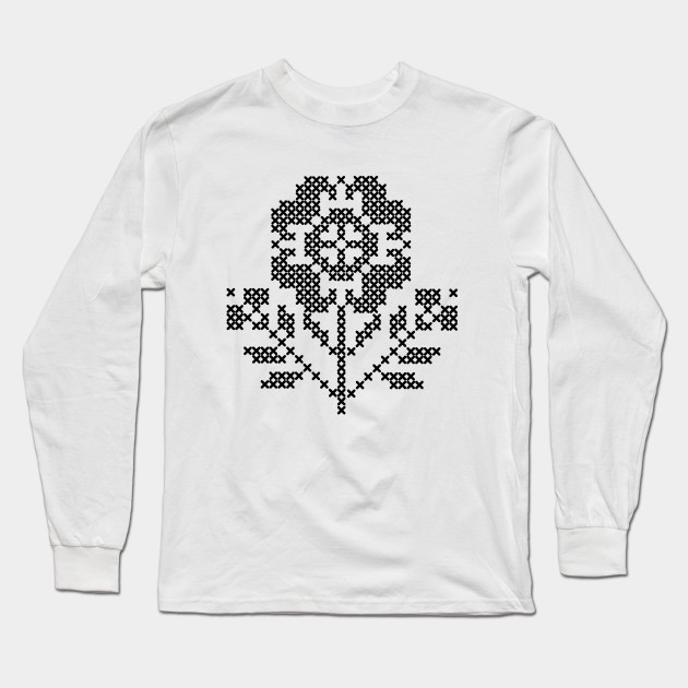 Embroidered Flower Long Sleeve Shirt - Ready to Wear