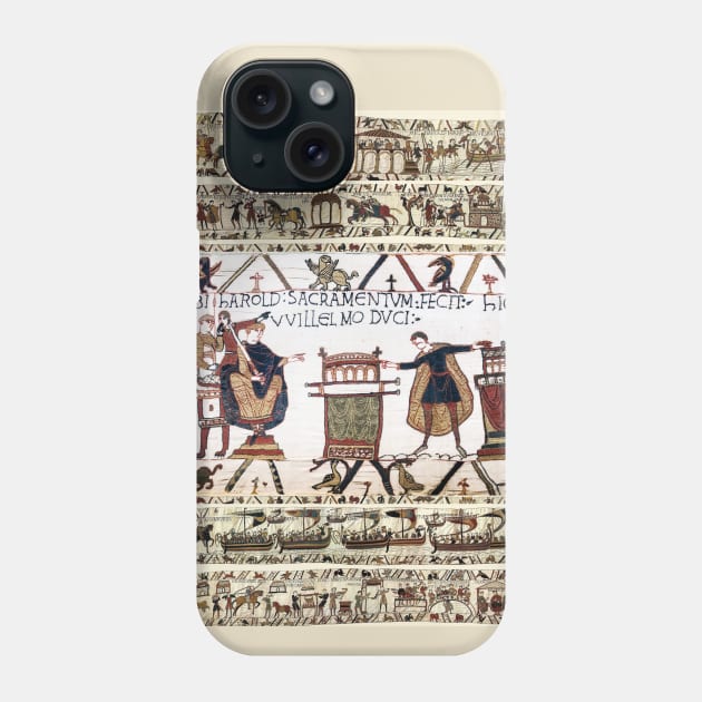 THE BAYEUX TAPESTRY Harold Made an Oath on Holy Relics to Duke William Phone Case by BulganLumini