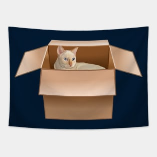 Flame Point Siamese Cat Loves Box Tapestry