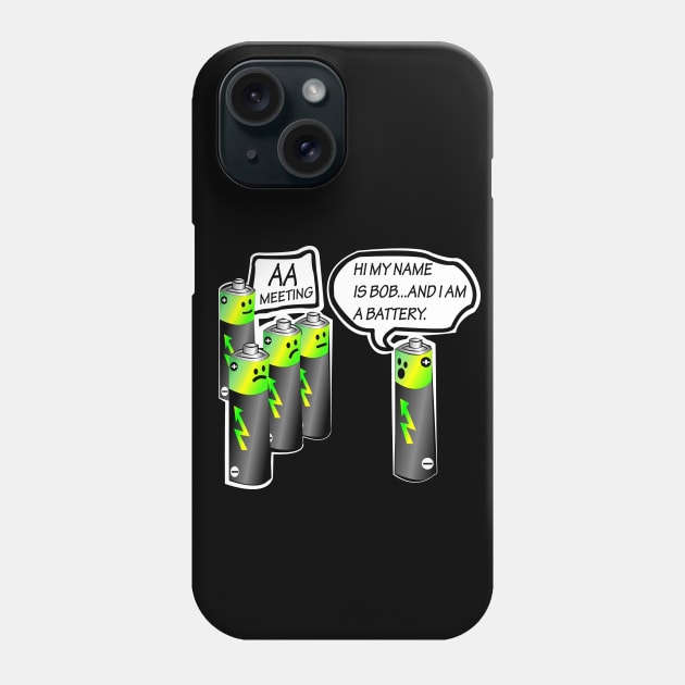 AA BATTERY FUNNY Phone Case by manal