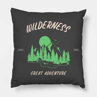 Wilderness Adventure Hiking Camping Outdoors Pillow