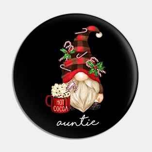 Auntie Gnome Hot Cocoa Family Matching Merry Christmas Pin