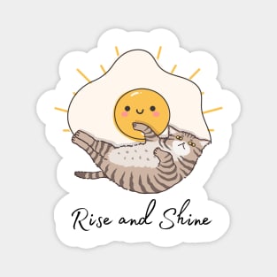 Cat Breakfast Rise and Shine Magnet