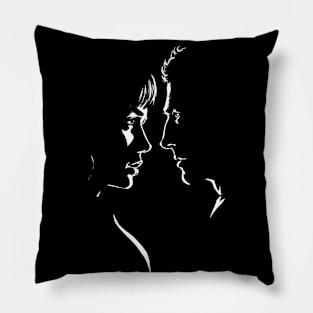 Couple Silhouette Face to Face Pillow