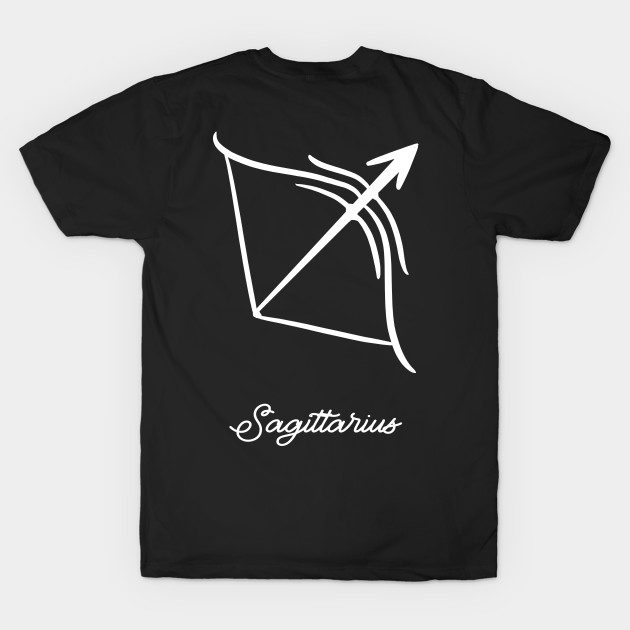 Discover Sagittarius One Line Horoscope Outline Zodiac Sign - Zodiac - T-Shirt