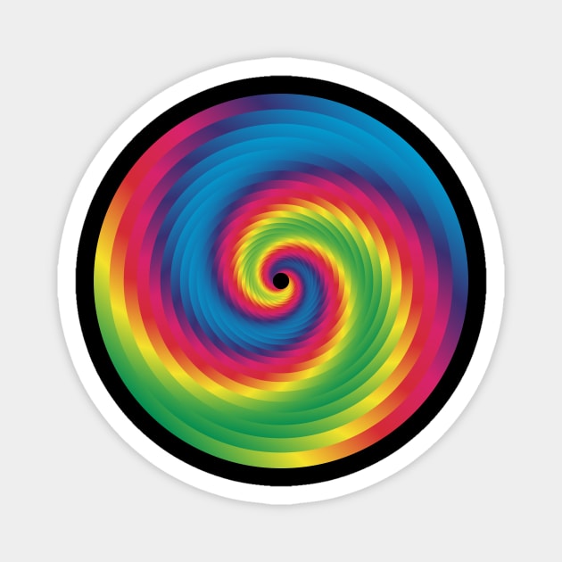 multicolored spiral Magnet by desingmari