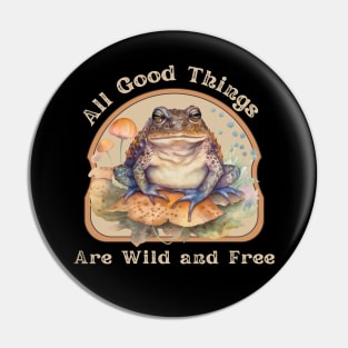 Wild and Free Fairycore Toad Pin