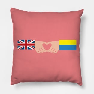 UK loves Ukraine Pillow