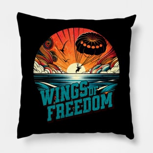 Wings of Freedom Parasailing Design Pillow