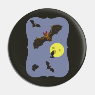 Spooky Halloween Bats Pin