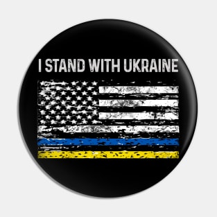 Ukrainian American Flag Pin