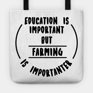 Education is important but the sleeping is importanter Tote