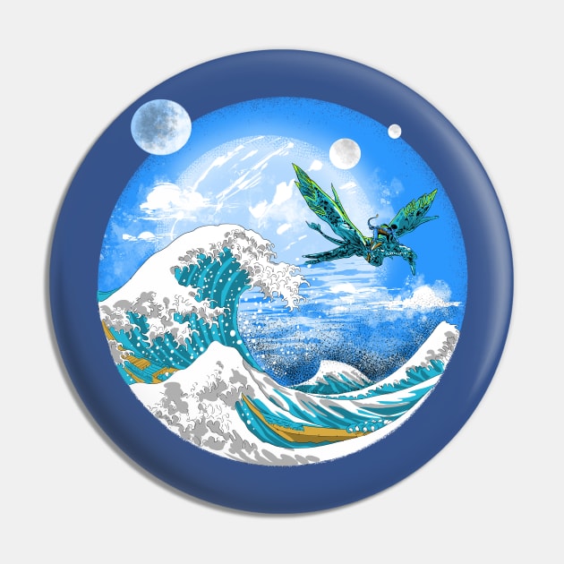 Great Wave off Pandora Pin by Zascanauta